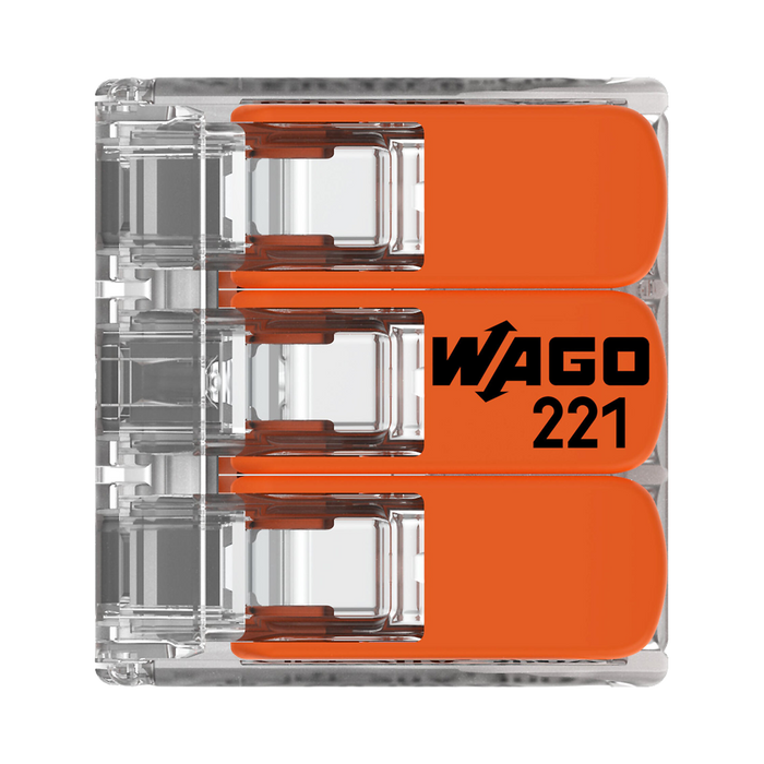 WAGO 221-413 connector – top view