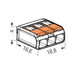 WAGO 221-413 connector – dimensions