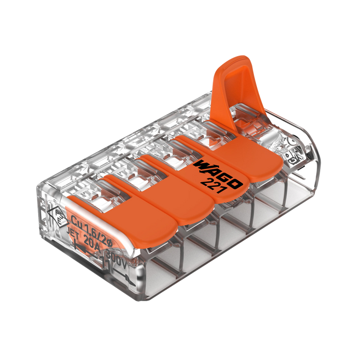 WAGO 221-415 connector – lever open