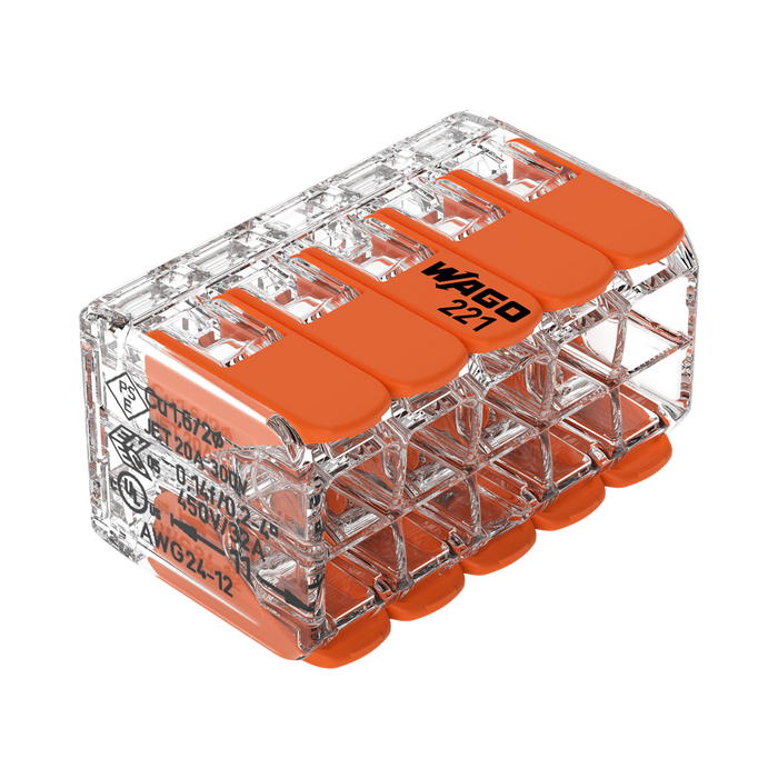 WAGO 221-420 connector – angled view