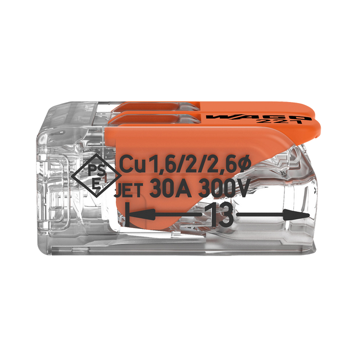 WAGO 221-612 connector – side view