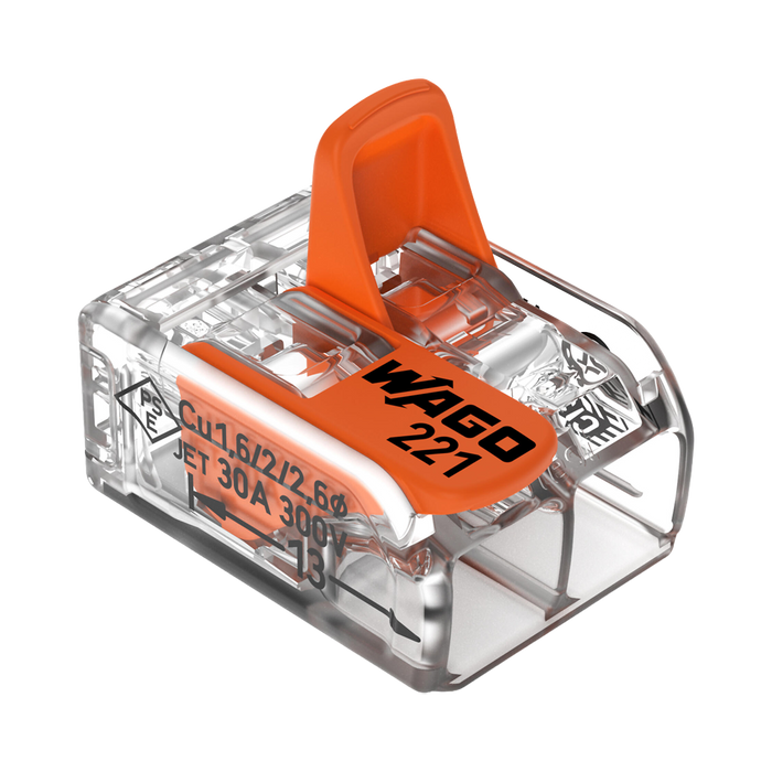 WAGO 221-612 connector – lever open