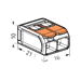 WAGO 221-612 connector – dimensions