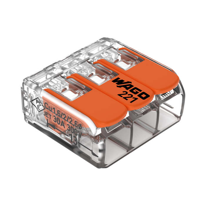 WAGO 221-613 connector – angled view