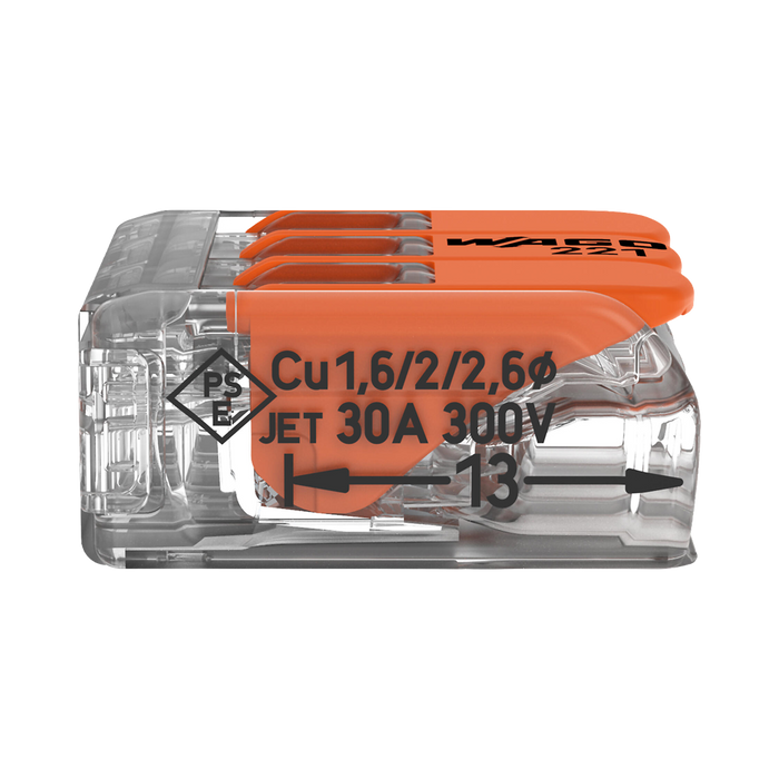WAGO 221-613 connector – side view