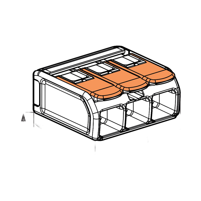 WAGO 221-613 connector – dimensions