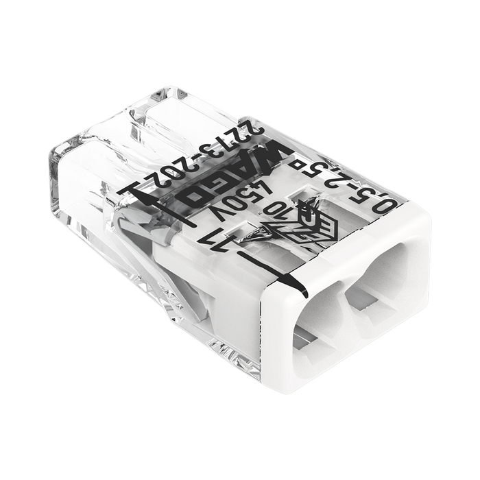WAGO 2273-202 push-wire connector – alternate angled view