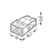 WAGO 2273-202 push-wire connector – dimensions