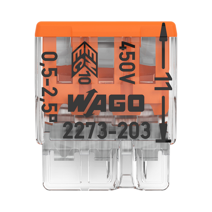 WAGO 2273-203 push-wire connector – product markings
