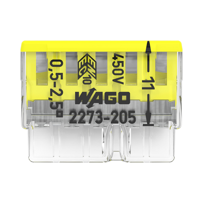 WAGO 2273-205 push-wire connector – product markings