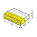WAGO 2273-205 push-wire connector – dimensions
