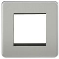 Knightsbridge 2G Modular Faceplate, Brushed Chrome SF2GBC