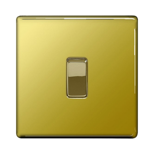 BG Screwless Flatplat Polished Brass 10A Intermediate Switch FPB13