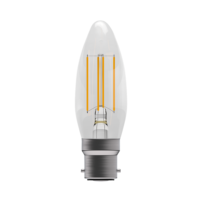 LED 4.5W Filament Clear Candle Non-Dimmable Lamp - BC (B22) product image