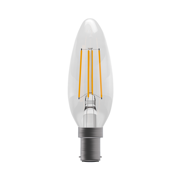 LED 4.5W Filament Clear Candle Non-Dimmable Lamp - SBC (B15) product image