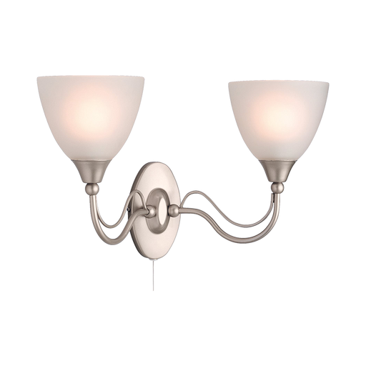 Firstlight Santana 2 Light Wall Satin Steel 8037SS