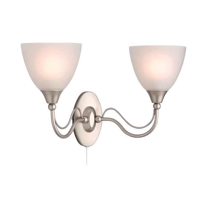 Firstlight Santana 2 Light Wall Satin Steel 8037SS