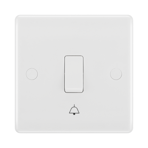 BG White Moulded Retractive Bell Push Switch 814 available from RS Electrical Supplies