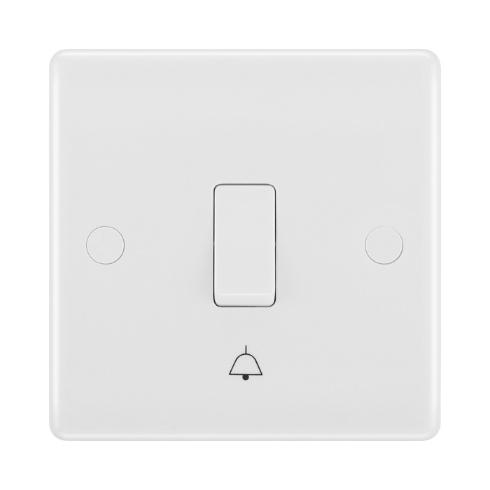 BG White Moulded Retractive Bell Push Switch 814 available from RS Electrical Supplies