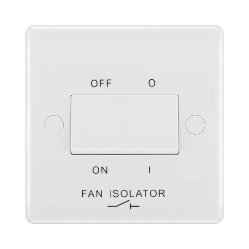 BG White Moulded Fan Isolator Switch 815 available from RS Electrical Supplies