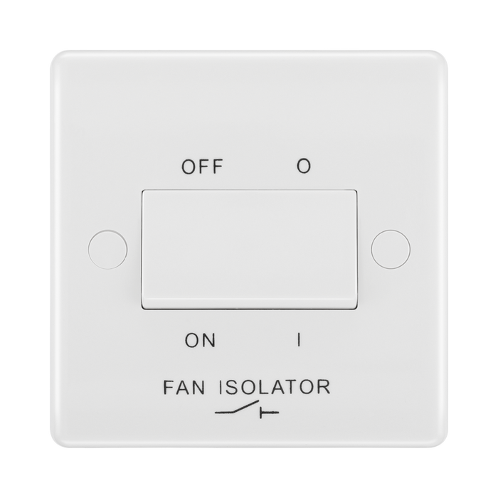 BG White Moulded Fan Isolator Switch 815 available from RS Electrical Supplies