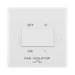 BG White Moulded Fan Isolator Switch 815 available from RS Electrical Supplies