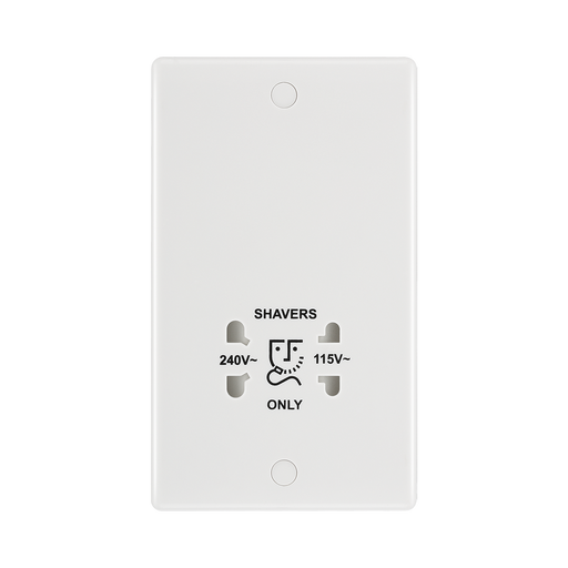 BG White Moulded Shaver Socket 820 available from RS Electrical Supplies