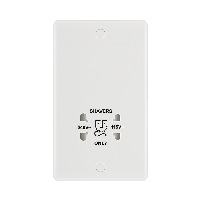 BG White Moulded Shaver Socket 820 available from RS Electrical Supplies
