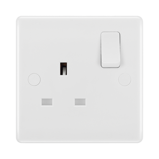 BG White Moulded 13A Single Socket 821DP available from RS Electrical Supplies