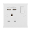 BG White Moulded 13A Single USB Socket 821U2 available from RS Electrical Supplies
