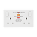 BG White Moulded 13A Double Socket with RCD 822ARCD available from RS Electrical Supplies