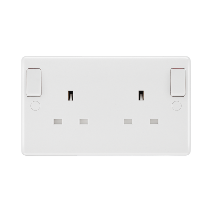 BG White Moulded 13A Double Socket 822DPOB available from RS Electrical Supplies