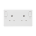 BG White Moulded 13A Double Socket 822DPOB available from RS Electrical Supplies