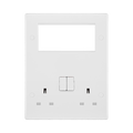 BG White Moulded 13A Double Socket with 4G Euro Plate 822EM4 available from RS Electrical Supplies