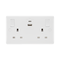 BG White Moulded Double A+C USB Socket 822UAC45 available from RS Electrical Supplies