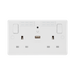 BG White Moulded Wi-Fi Extender USB Socket 822UWR available from RS Electrical Supplies