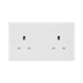 BG White Moulded 13A Unswitched Double Socket 824 available from RS Electrical Supplies