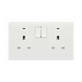 BG White Moulded 13A Double Socket with Neon 826 available from RS Electrical Supplies