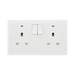 BG White Moulded 13A Double Socket with Neon 826 available from RS Electrical Supplies