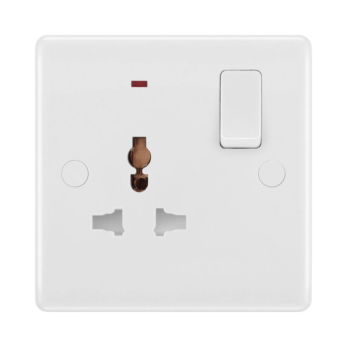 BG White Moulded 1G Universal Socket with Neon 827L available from RS Electrical Supplies