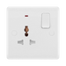 BG White Moulded 1G Universal Socket with Neon 827L available from RS Electrical Supplies