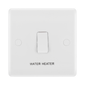 BG White Moulded 20A DP Switch with Flex and Marked Water Heater 832WH available from RS Electrical Supplies