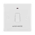 BG White Moulded 20A DP Switch with Neon Flex and Marked Water Heater 833WH available from RS Electrical Supplies
