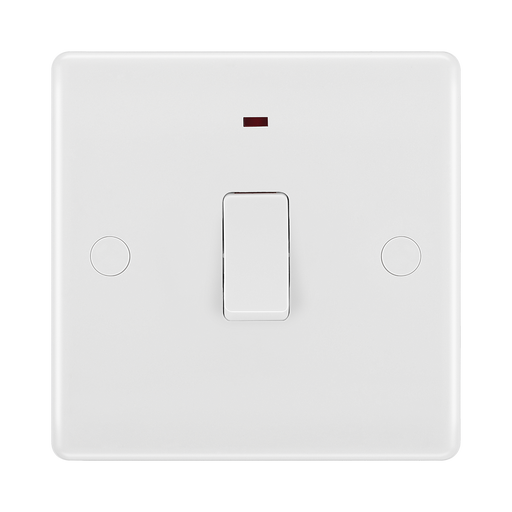 BG White Moulded 20A Double Pole Switch with Neon and Flex Outlet 833 available from RS Electrical Supplies
