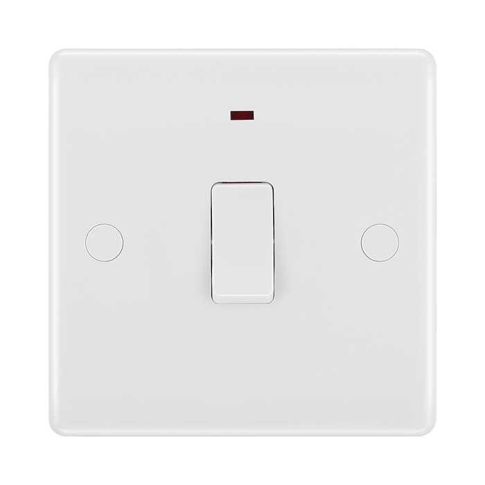 BG White Moulded 20A Double Pole Switch with Neon and Flex Outlet 833 available from RS Electrical Supplies