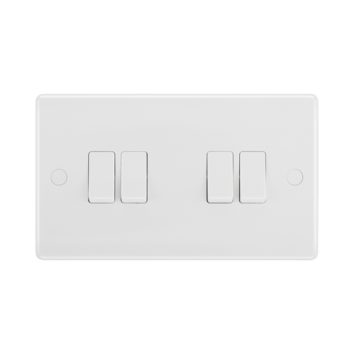 BG White Moulded 4G 2W Light Switch 844 available from RS Electrical Supplies