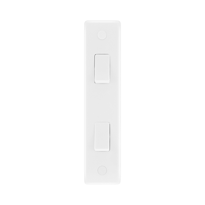 BG White Moulded 2G Architrave Switch 848 available from RS Electrical Supplies