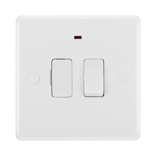 BG White Moulded 13A Switched Spur with Neon 852 available from RS Electrical Supplies
