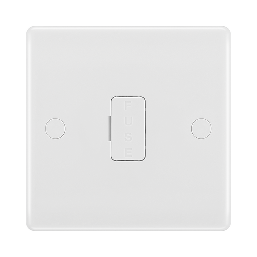 BG White Moulded 13A Unswitched Spur with Flex 855 available from RS Electrical Supplies