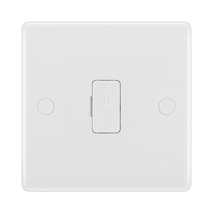 BG White Moulded 13A Unswitched Spur with Flex 855 available from RS Electrical Supplies